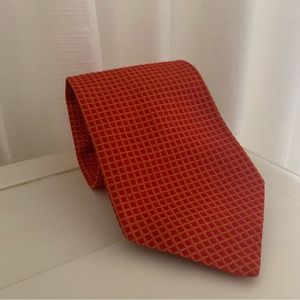 Etro Red Orange 100% Silk Tie
